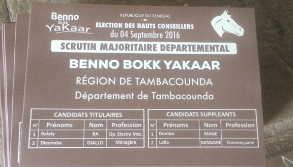 ELECTIONS DU HCCT : Benno gagne les 4 départements de Tamba ELECTIONS DU HCCT : Benno gagne les 4 départements de Tamba