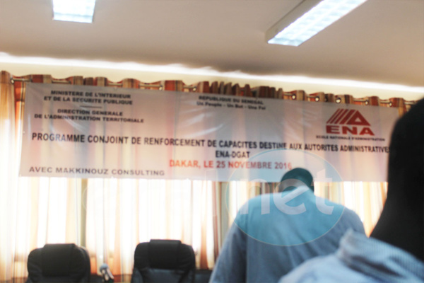Atelier de  renforcement des capacités des autorités administratives.