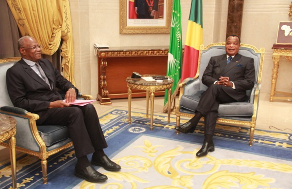 Congo - ONU: Denis Sassou N'Guesso et Abdoulaye Bathily échangent sur la situation politique et sécuritaire en Afrique centrale. Congo - ONU: Denis Sassou N'Guesso et Abdoulaye Bathily échangent sur la situation politique et sécuritaire en Afrique centrale.