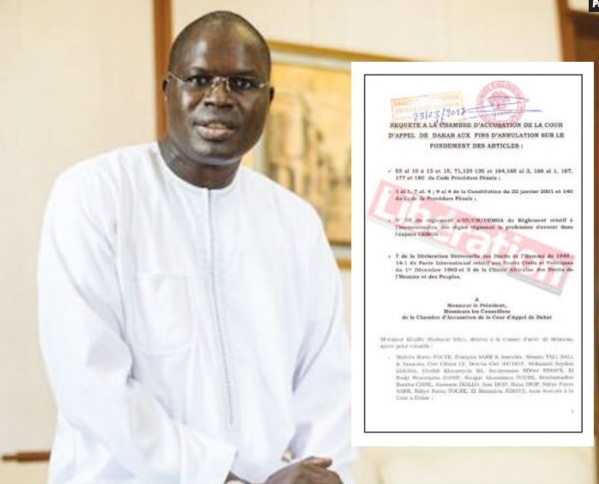 Khalifa Sall étale ses exigences devant la Chambre d’accusation de la Cour d’appel Khalifa Sall étale ses exigences devant la Chambre d’accusation de la Cour d’appel