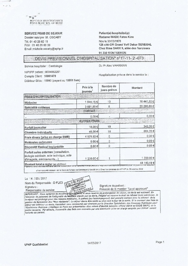 ​Fatou Kiné Wade (37 ans), nécessitant d’urgence une prothèse mécanique cardiaque, sollicite l’aide de Marième Faye Sall et des bonnes volontés ​Fatou Kiné Wade (37 ans), nécessitant d’urgence une prothèse mécanique cardiaque, sollicite l’aide de Marième Faye Sall et des bonnes volontés