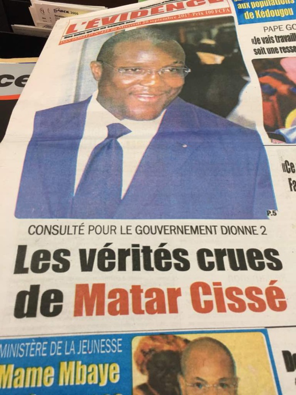 Mais, qui en veut à Mouhamadou Makhtar Cissé ? Des prétendants au poste de DG de SENELEC, déçus qu’il ne soit pas ministre, lancent une maladroite cabale médiatique Mais, qui en veut à Mouhamadou Makhtar Cissé ? Des prétendants au poste de DG de SENELEC, déçus qu’il ne soit pas ministre, lancent une maladroite cabale médiatique
