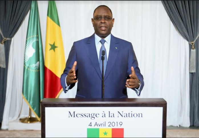 4 Avril 2019: Voici l'intégralité du Message à la Nation du Président de la République Macky Sall 4 Avril 2019: Voici l'intégralité du Message à la Nation du Président de la République Macky Sall