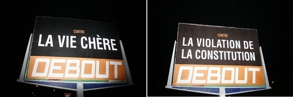 DÉNONCIATION DE LA CANDIDATURE DE ME WADE ET DE LA CHERTÉ DE LA VIE : Les panneaux d’Idrissa Seck indisposent le pouvoir