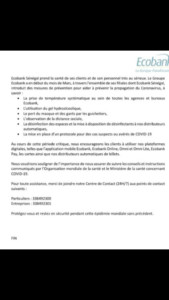 Covid-19: Un agent de Ecobank Touba testé positif Covid-19: Un agent de Ecobank Touba testé positif