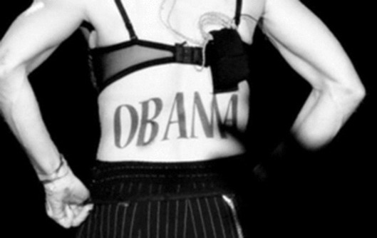 Madonna soutient Obama pendant ses concerts Madonna soutient Obama pendant ses concerts