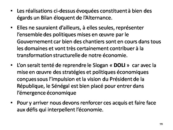 Bilan de l'alternance par Samuel Sarr ( Document preuve) PARTI 4