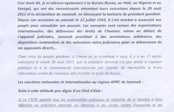 Sheikh Sidia Bayo lance le Conseil national de transition pour la Gambie Sheikh Sidia Bayo lance le Conseil national de transition pour la Gambie