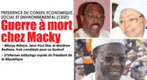 Présidence du Conseil Economique, Social et Environnemental: Trois candidats pour un fauteuil -Mbaye Ndiaye, Jean Paul Dias et Mme Badiane, la guerre à mort Présidence du Conseil Economique, Social et Environnemental: Trois candidats pour un fauteuil -Mbaye Ndiaye, Jean Paul Dias et Mme Badiane, la guerre à mort