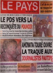A la Une du Journal Le Pays du vendredi 07 Décembre 2012 A la Une du Journal Le Pays du vendredi 07 Décembre 2012