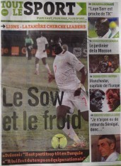 A la Une du Journal Tout Le Sport du Samedi 08 Décembre 2012 A la Une du Journal Tout Le Sport du Samedi 08 Décembre 2012