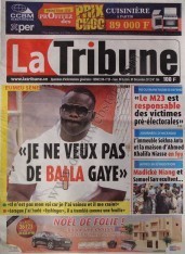 A la Une du Journal La Tribune du Samedi 08 Décembre 2012 A la Une du Journal La Tribune du Samedi 08 Décembre 2012