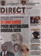 A la Une du Journal Direct Info du Samedi 08 Décembre 2012 A la Une du Journal Direct Info du Samedi 08 Décembre 2012