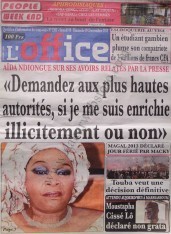 A la Une du Journal L'Office du Samedi 08 Décembre 2012 A la Une du Journal L'Office du Samedi 08 Décembre 2012