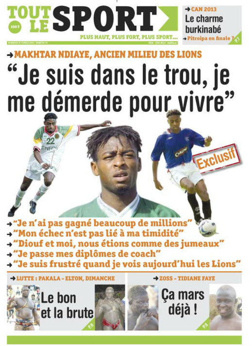 A la Une du Journal Tout Le Sport du vendredi 08 février 2013 A la Une du Journal Tout Le Sport du vendredi 08 février 2013