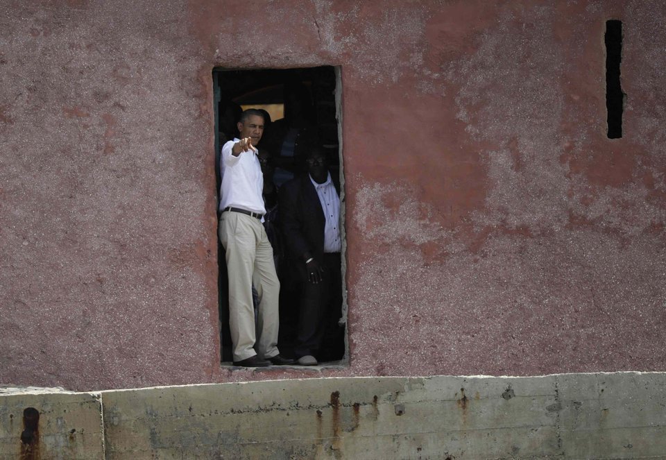 Barack et Michelle Obama à la Maison des esclaves de Gorée