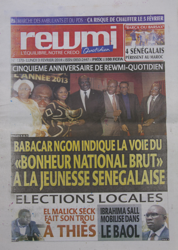 A la Une des Journaux en images du lundi 03 février 2014 A la Une des Journaux en images du lundi 03 février 2014