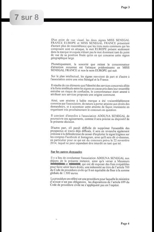 Paris: Annulation de Miss Sénégal Prestige France ce samedi 24 janvier par le Dock Pullman à défaut de non réglement ! Paris: Annulation de Miss Sénégal Prestige France ce samedi 24 janvier par le Dock Pullman à défaut de non réglement !