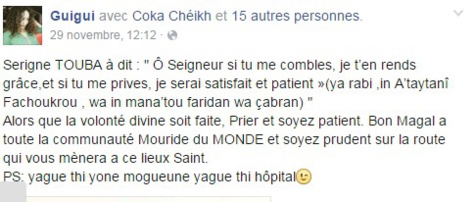 Chrétienne de confession, Guigui au rythme du Magal de Touba Chrétienne de confession, Guigui au rythme du Magal de Touba