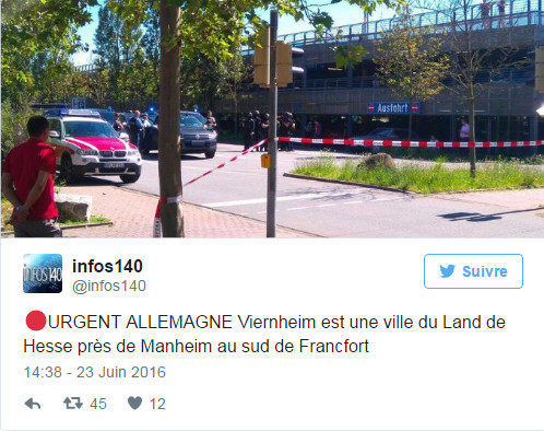 Urgent : Fusillade dans un cinéma en Allemagne Urgent : Fusillade dans un cinéma en Allemagne