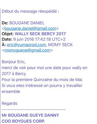 Comment Bougane Guèye Dani a voulu doubler les organisateurs du Bercy