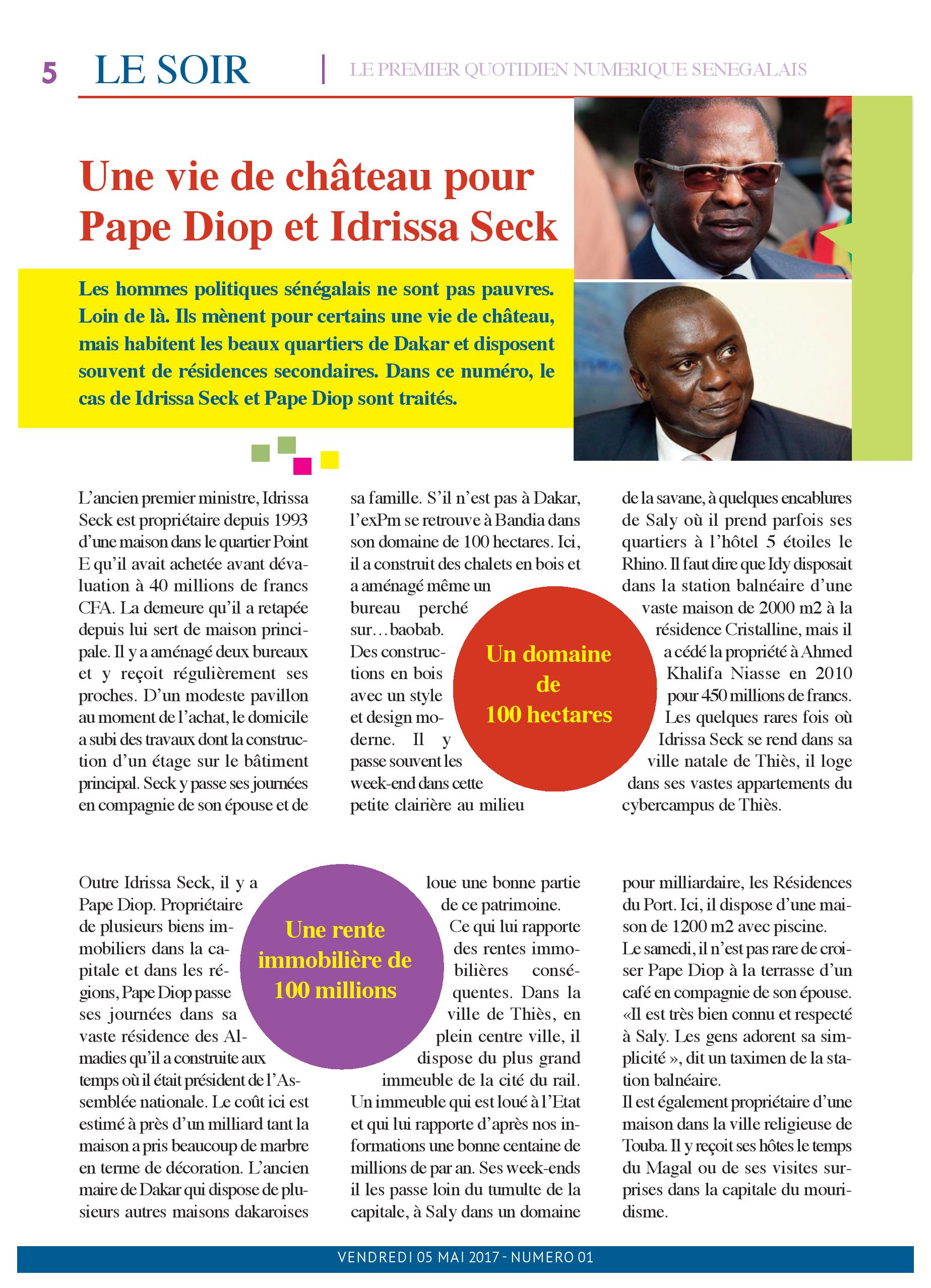 Le Soir, quotidien numérique disponible gratuitement ( El Malick Seck )