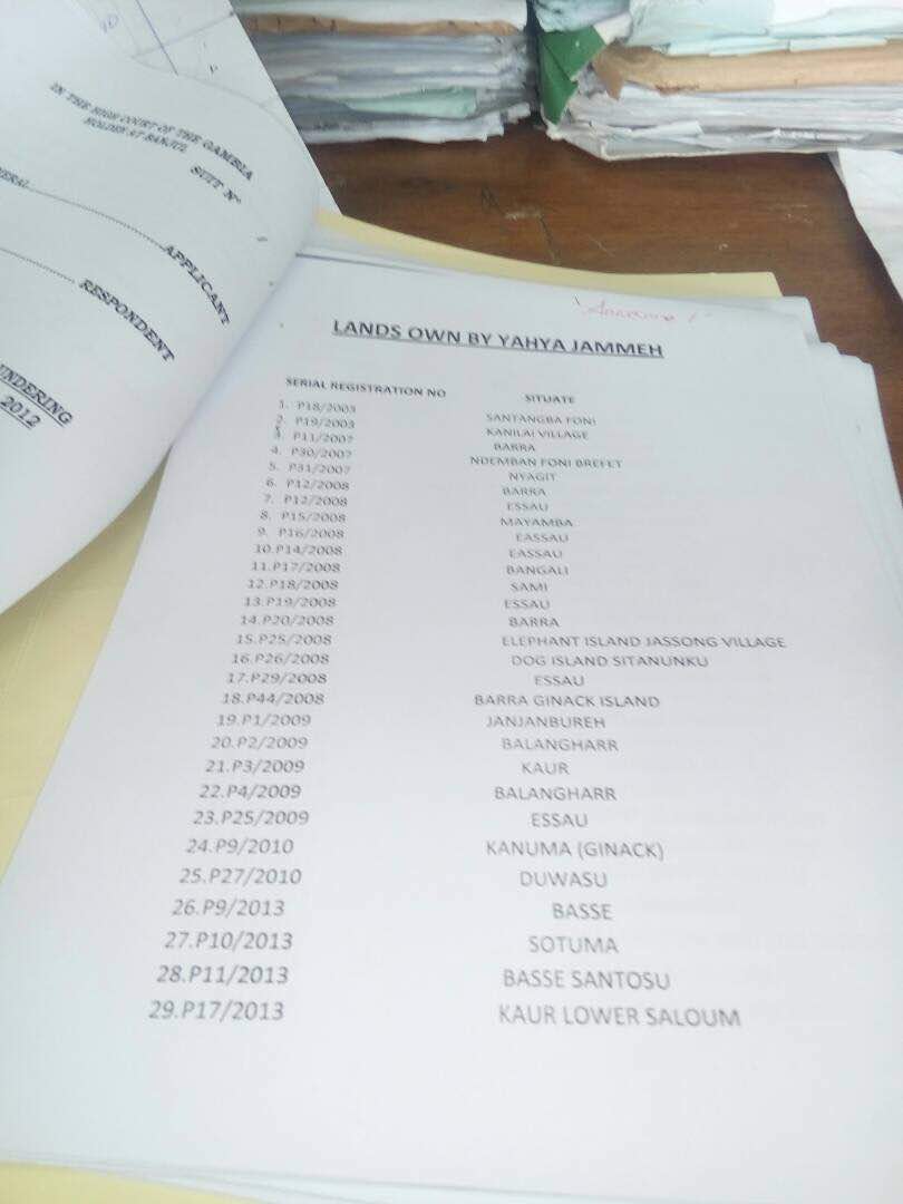 EXCLUSIF : Zoom sur les 131 propriétés et 86 comptes bancaires de Yahya Jammeh EXCLUSIF : Zoom sur les 131 propriétés et 86 comptes bancaires de Yahya Jammeh