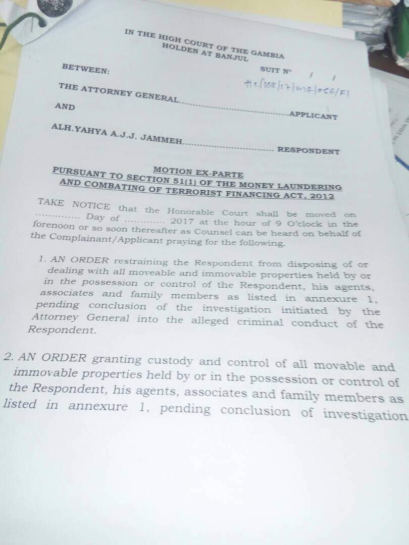 EXCLUSIF : Zoom sur les 131 propriétés et 86 comptes bancaires de Yahya Jammeh EXCLUSIF : Zoom sur les 131 propriétés et 86 comptes bancaires de Yahya Jammeh