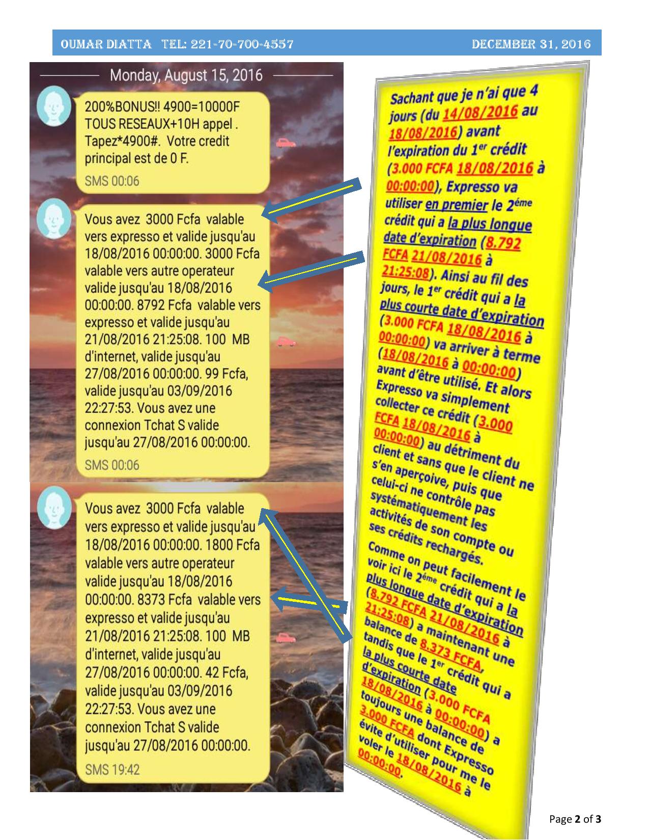 Des milliards de profits et gonflement de chiffres d’affaires au détriment d’innocents clients… : Expresso champion des fraudes de facturation et violations des droits ( Partie I ) Des milliards de profits et gonflement de chiffres d’affaires au détriment d’innocents clients… : Expresso champion des fraudes de facturation et violations des droits ( Partie I )