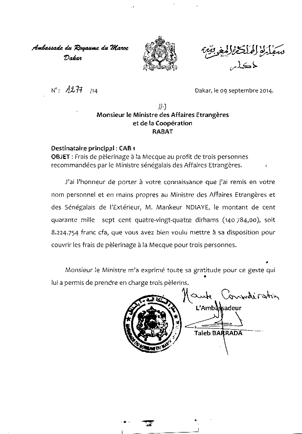 Après le démenti de l'Ambassade marocaine, Diaspora Saharaui revient à la charge et enfonce Mankeur N'diaye