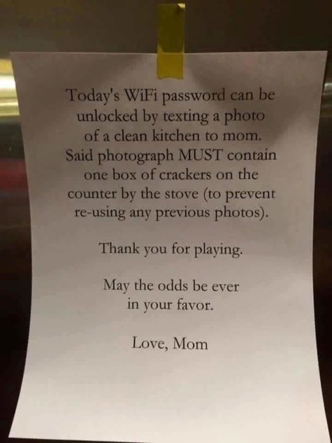 Cette maman a compris tous les avantages du WiFi et les utilise à ses fins pour que ses enfants participent aux tâches ménagères