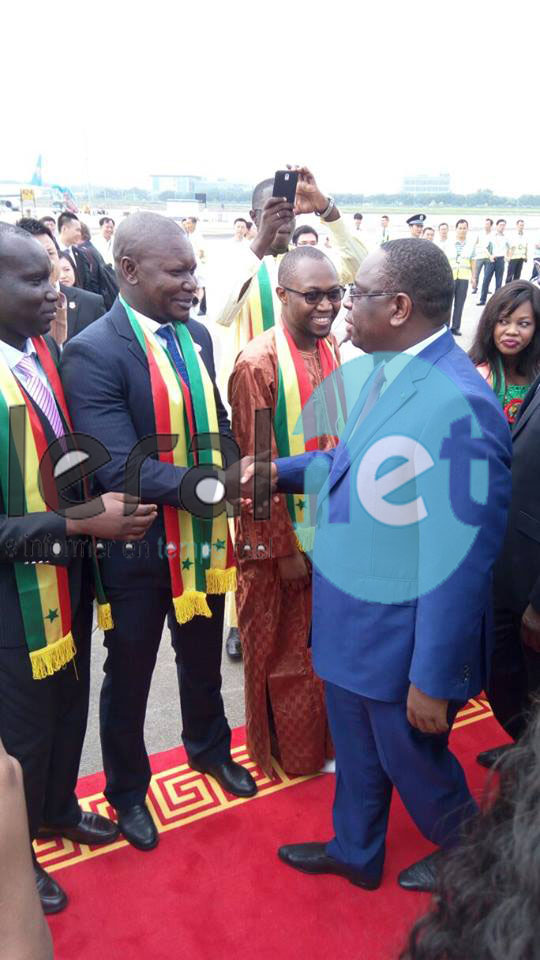 Arrivée du Président Macky Sall en Chine