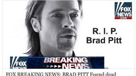 Brad Pitt s'est suicidé: l'hoax qui vous fera regretter d'être curieux