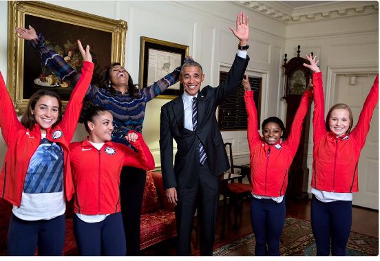Michelle Obama commente la photo sur Snap: il est un parfait 10 dans notre livre #TeamUSA