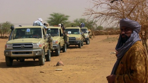 Membres d'un groupe armé à Kidal, le 13 juillet 2016. © AFP/SOULEYMANE AG ANARA