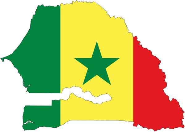 La carte de la République du Sénégal