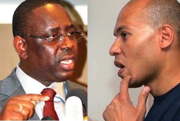 Macky Sall, président de la République du Sénégal et Karim Wade,ancien ministre d'État, de la Coopération et des Transports