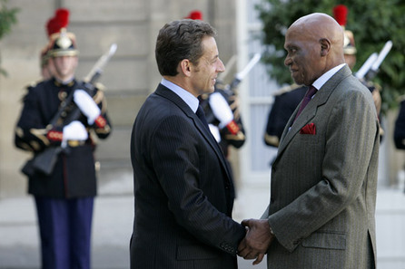 ( Photo-Photo)  Visite de Abdoulaye WADE, Président de la République du Sénégal à L’Elysee  