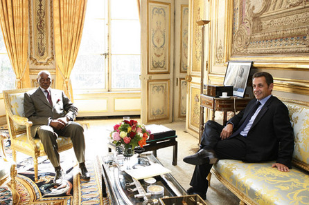 ( Photo-Photo)  Visite de Abdoulaye WADE, Président de la République du Sénégal à L’Elysee  