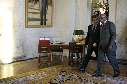 ( Photo-Photo)  Visite de Abdoulaye WADE, Président de la République du Sénégal à L’Elysee  