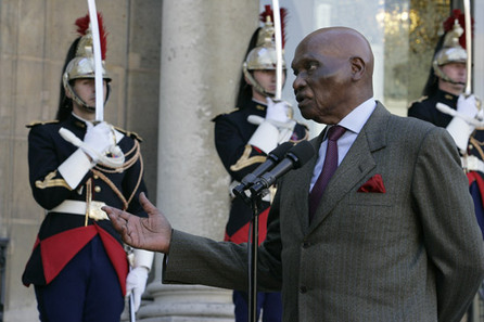 ( Photo-Photo)  Visite de Abdoulaye WADE, Président de la République du Sénégal à L’Elysee  