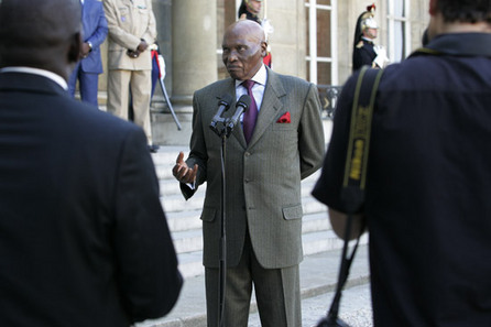 ( Photo-Photo)  Visite de Abdoulaye WADE, Président de la République du Sénégal à L’Elysee  