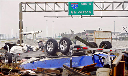 [Photos] Cyclone Ike: L'oeil du cyclone atteint le Texas aujourd'hui !