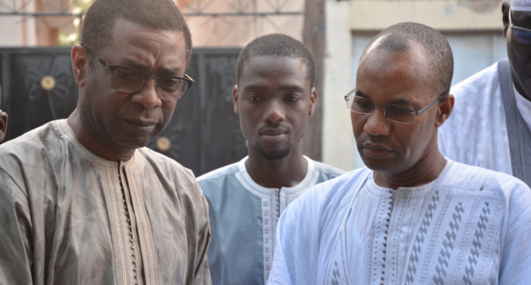 Youssou Ndour, son fils Birane et Mamadou Ibra Kane.