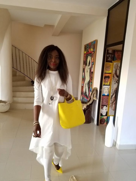 Photos : Coumba Gawlo en blanc et jaune dans toute sa splendeur