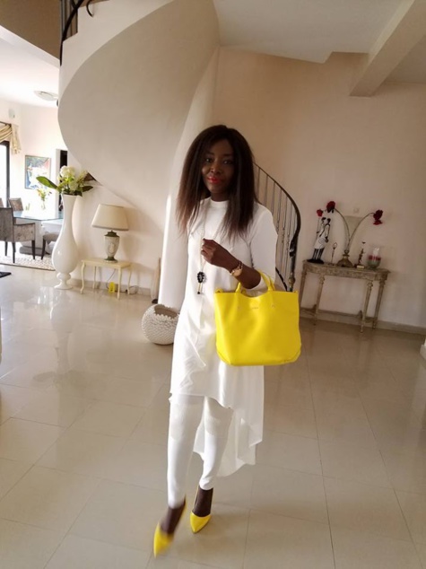 Photos : Coumba Gawlo en blanc et jaune dans toute sa splendeur