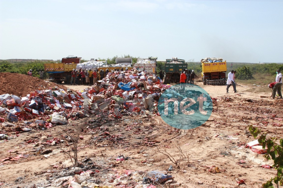 Destruction de produits périmés (images)