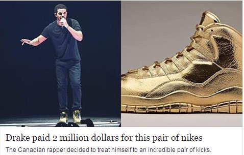 Drake achète des chaussures à 2 millions de dollars!!