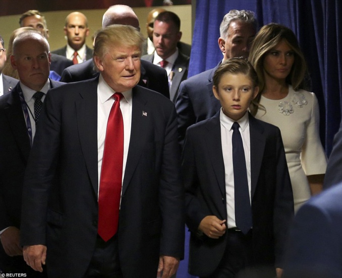Barron Trump, 10 ans, le cinquième et «dernier» enfant de Donald Trump.