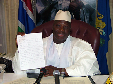 Présidentielle gambienne de décembre 2016: Les assurances de Jammeh 